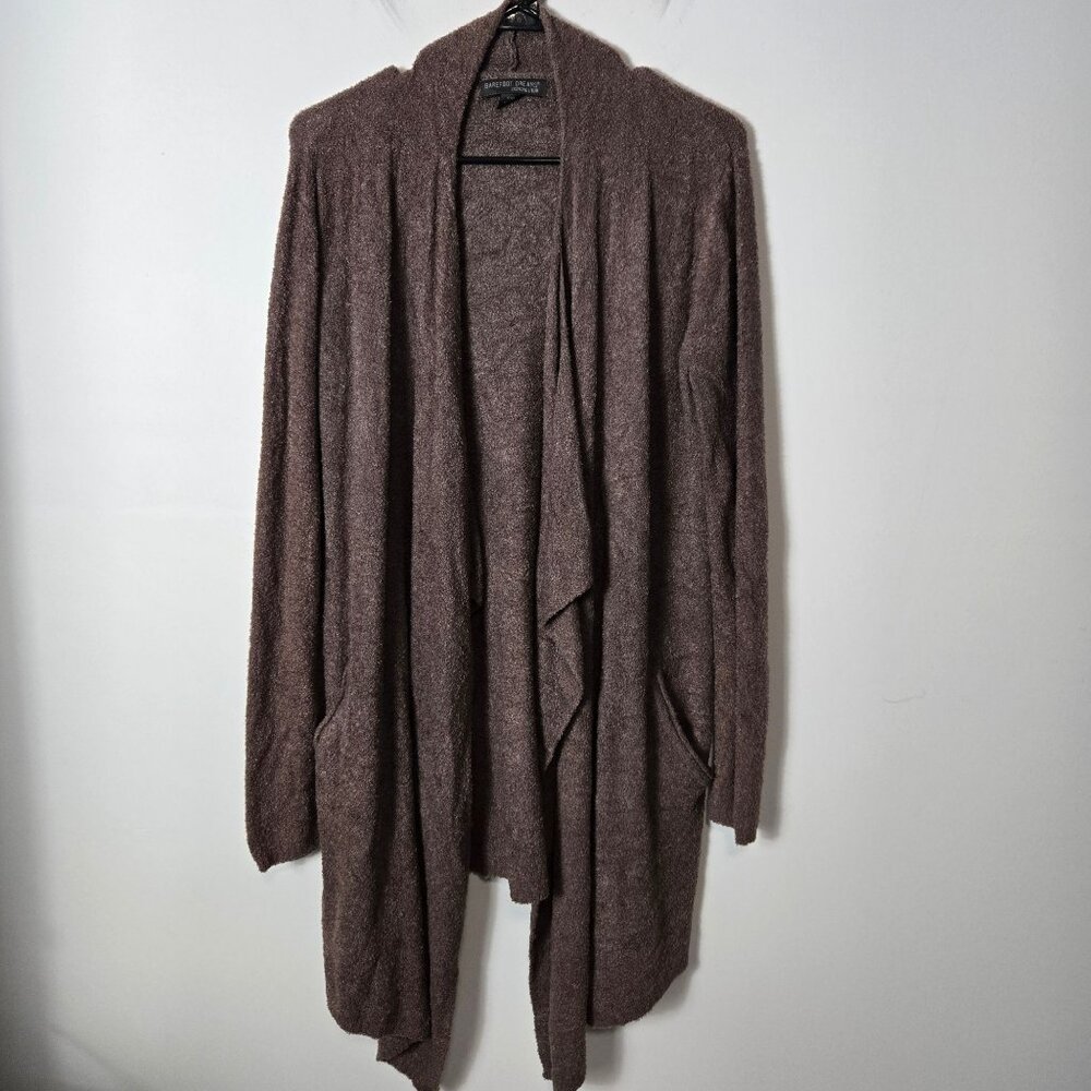 Barefoot Dreams Size S/M CozyChic Lite Island Wrap Open Cardigan Brown